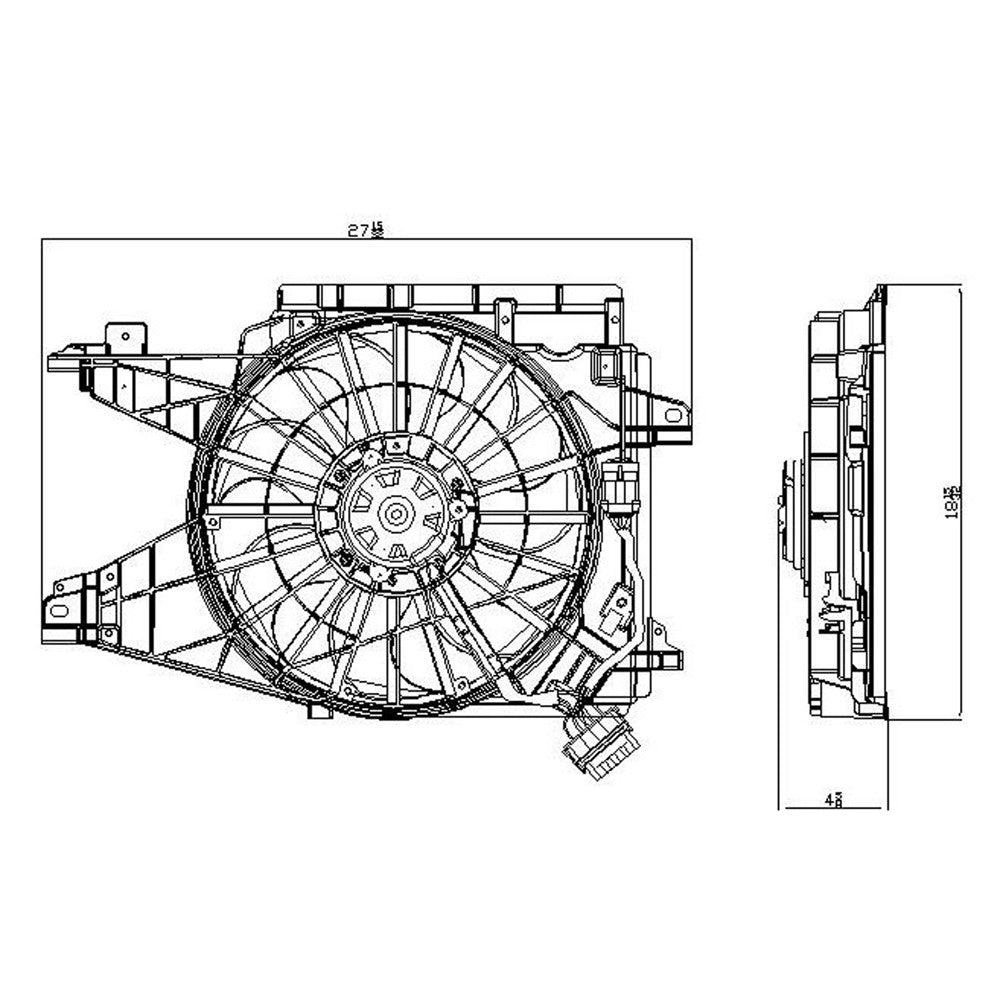 Dual Purpose Fan Assembly 2005-2013 Chevrolet Corvette & Cadillac Xlr