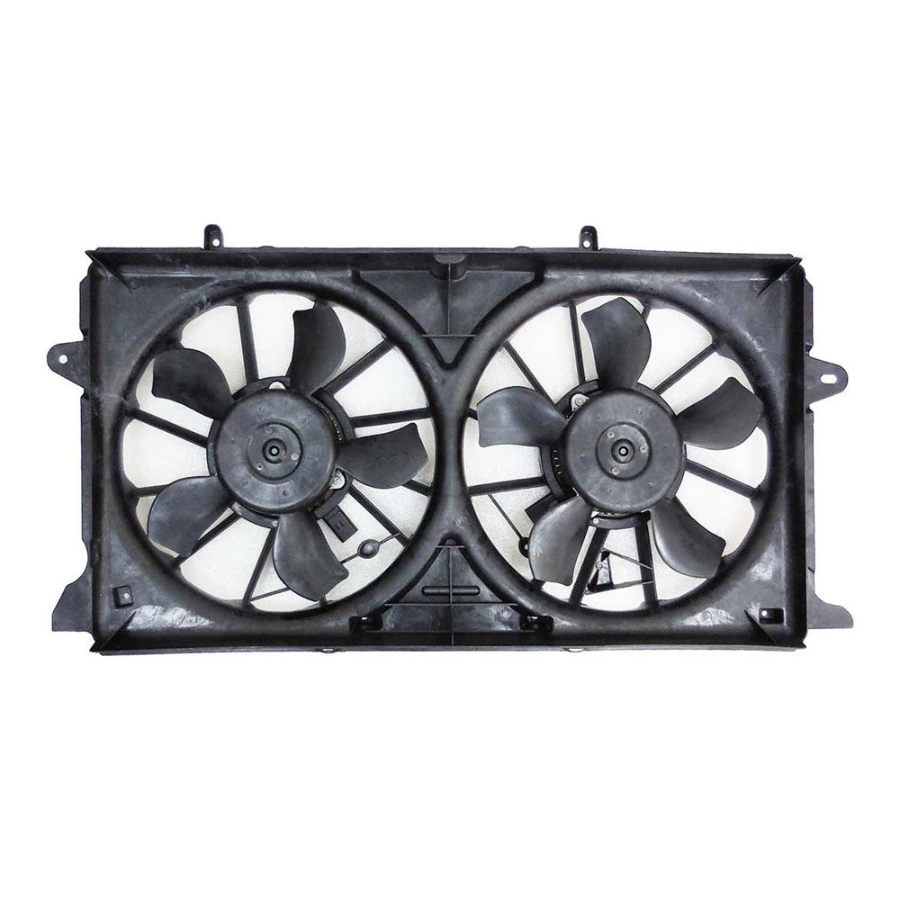 Radiator And Condenser Fan Assembly With Two Fans Side By Side Plastic And Aluminum 2014-2020 Chevrolet Silverado 1500 & Gmc Sierra 1500