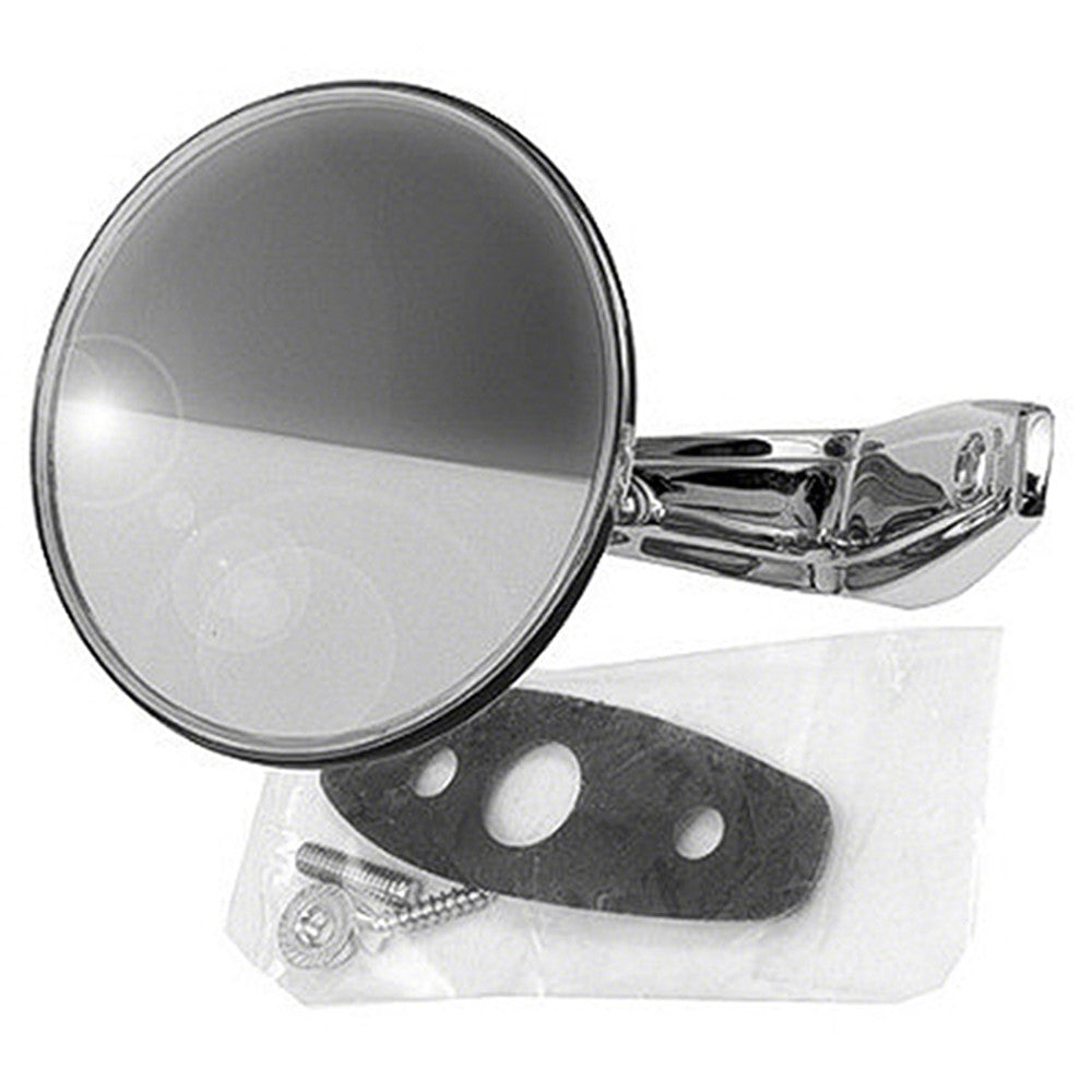 Driver Or Passenger Side Standard Chrome Outside Rearview Mirror