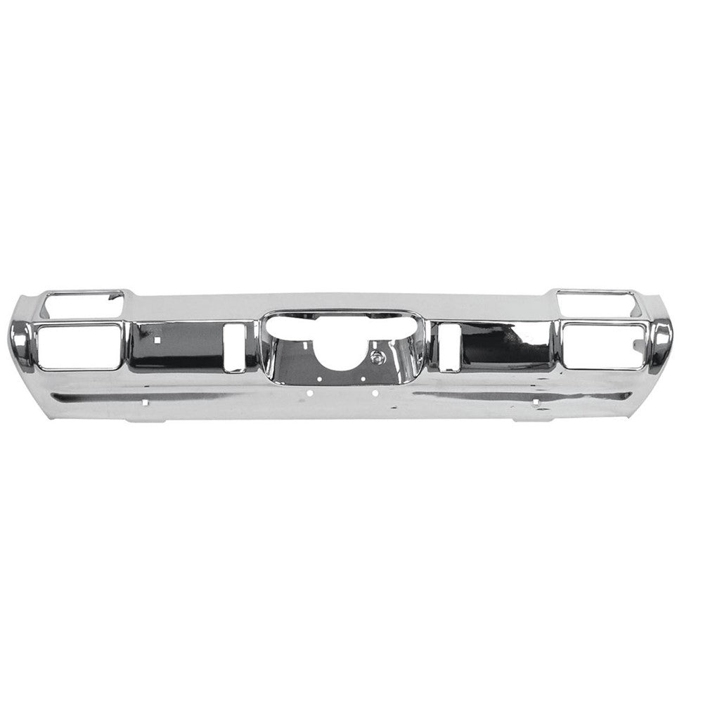 Bumper Face Bar Rear Chrome Without Exhaust Cutouts Without Guard