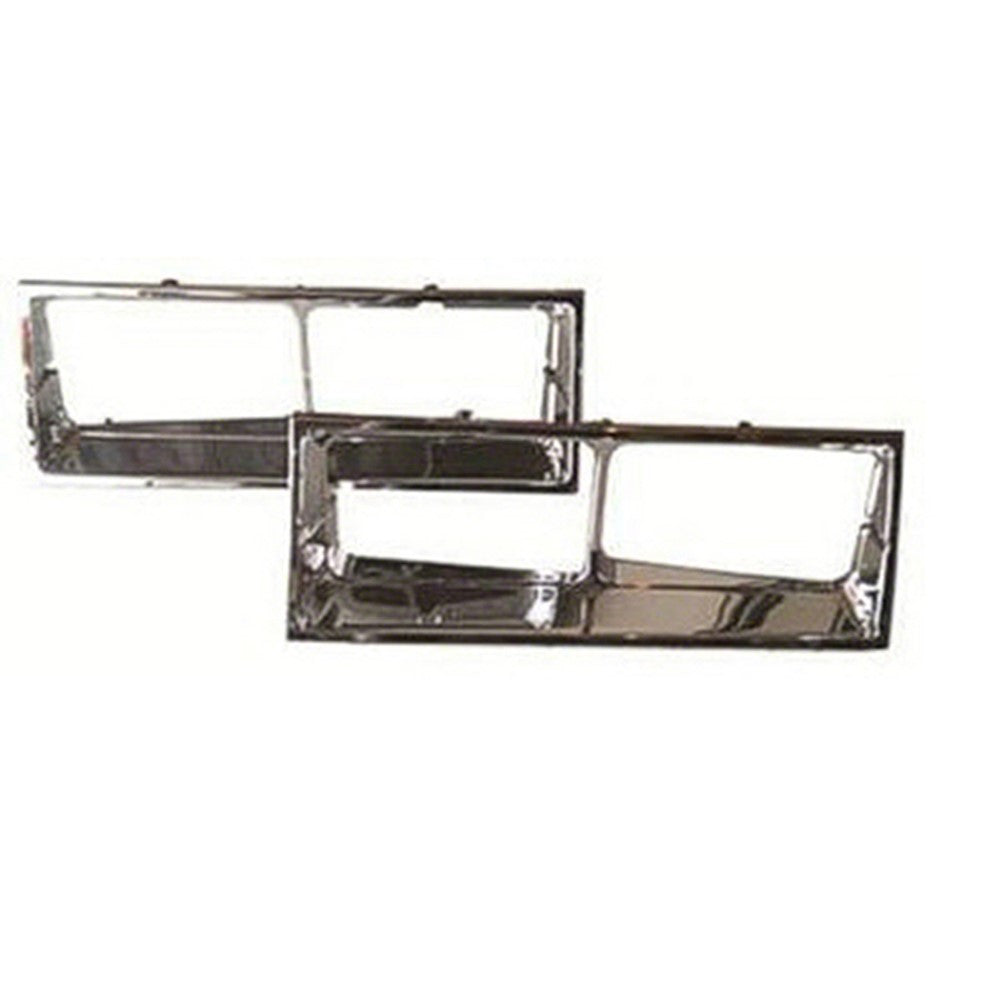 Driver And Passenger Side Pair Of Chrome Head Light Bezels for 88