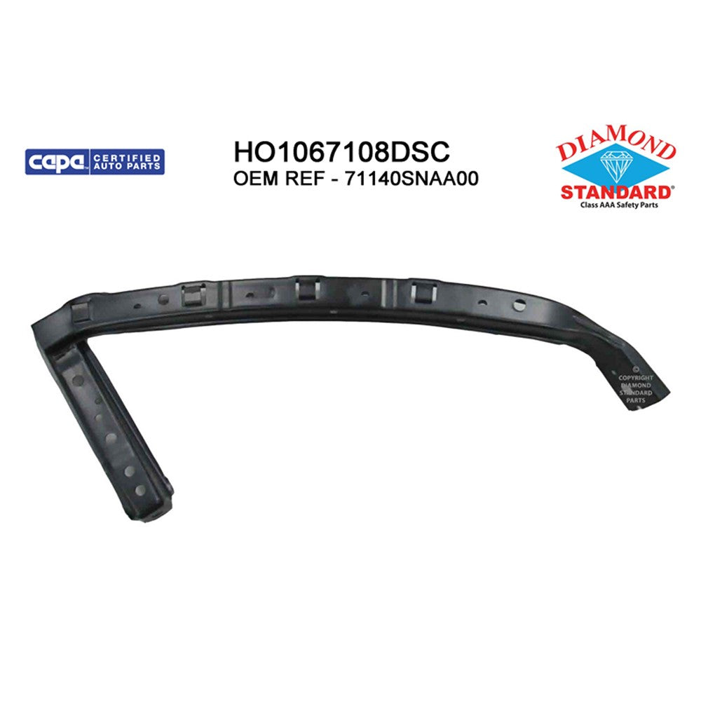 Front Right Front Passenger Side Outer Bumper Cover Support 2006-2011 Honda Civic