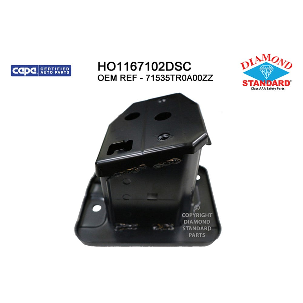 Rear Right Rear Passenger Side Bumper Impact Bar Bracket 2012-2015 Honda Civic
