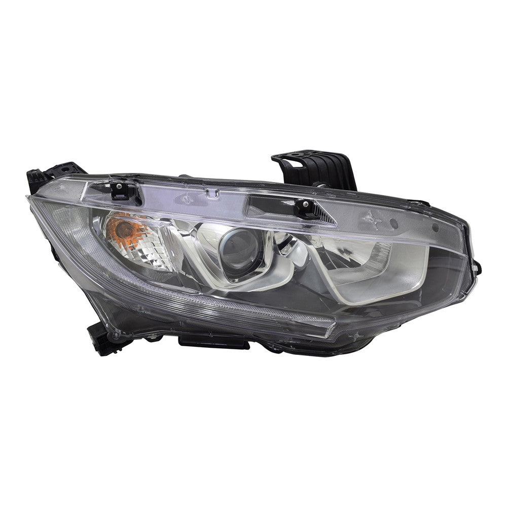 Front Right Passenger Side Halogen Headlight Assembly 2016-2021 Honda Civic