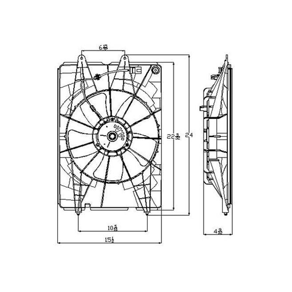Radiator Fan Assembly 2006-2008 Honda Ridgeline
