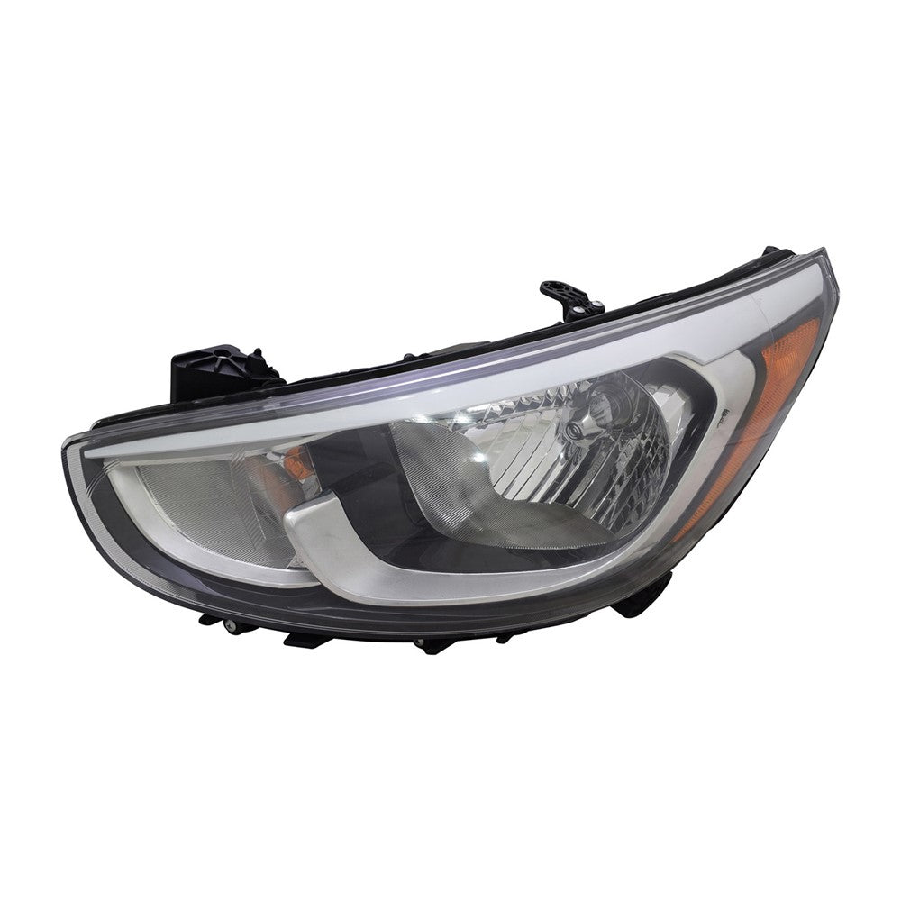 Front Left Driver Side Halogen Headlight Assembly 2015-2017 Hyundai Accent