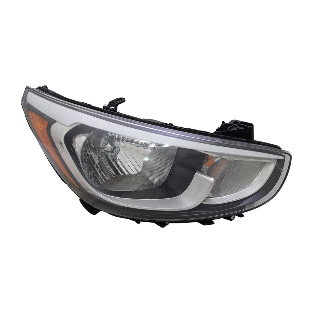 Front Right Passenger Side Halogen Headlight Assembly 2015-2017 Hyundai Accent
