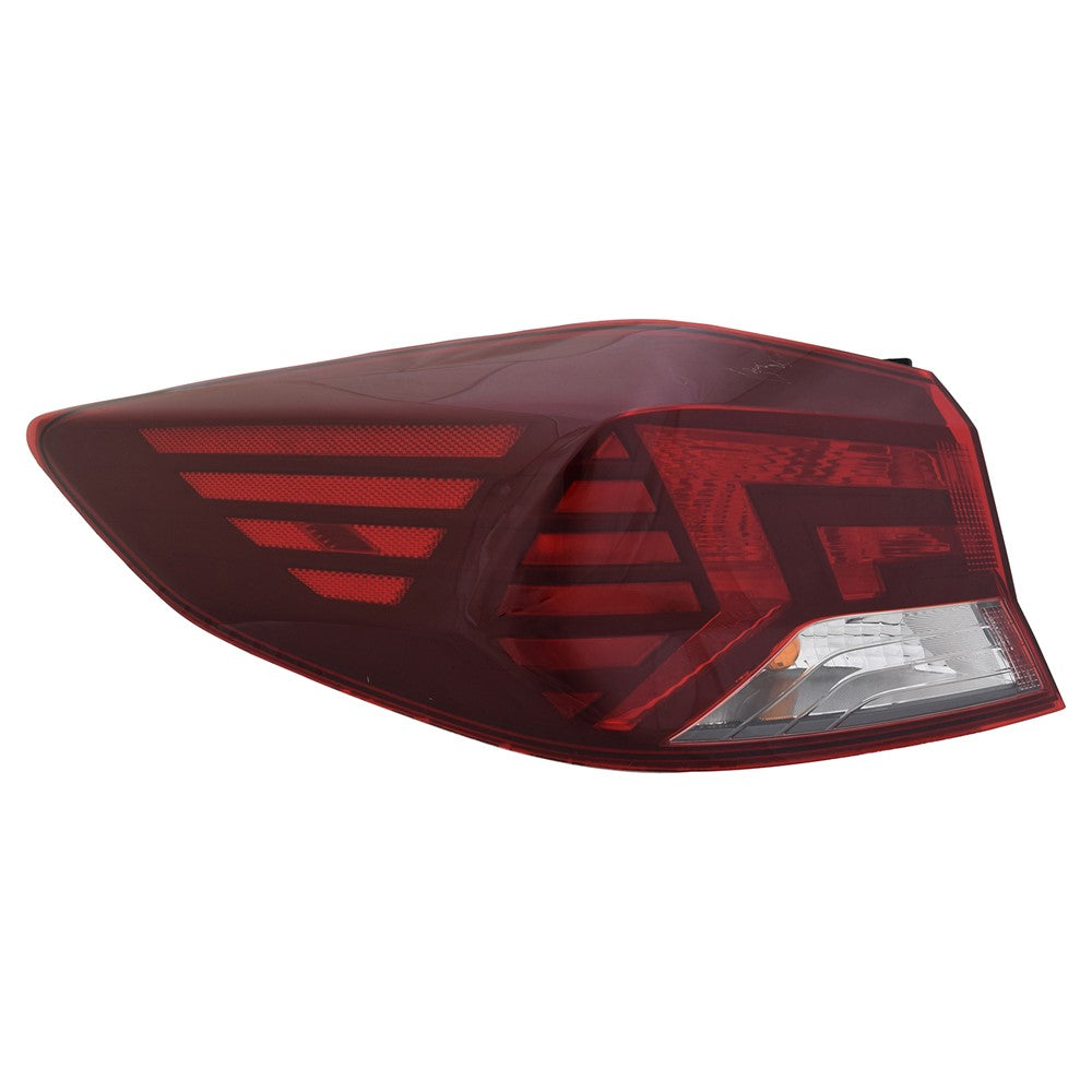 Rear Left Driver Side Bulb Type Outer Tail Light Assembly 2019-2020 Hyundai Elantra