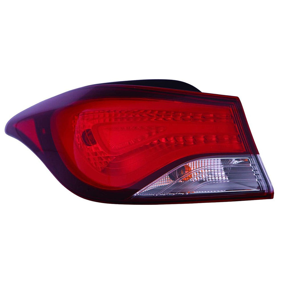 Rear Right Passenger Side Outer Tail Light Assembly 2014-2016 Hyundai Elantra Coupe, Elantra