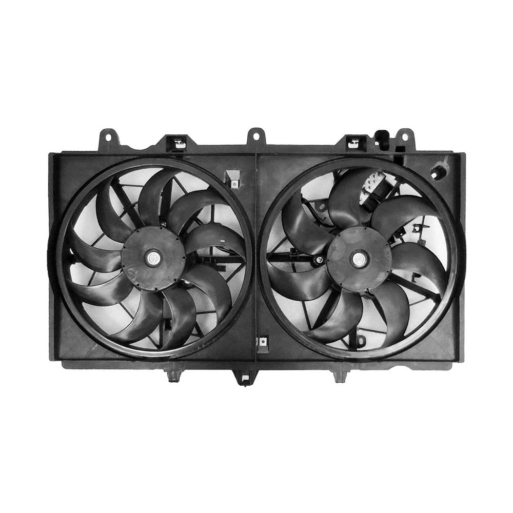 Radiator And Condenser Fan Assembly With Two Fans Side By Side 2016-2023 Infiniti Q50, Q60