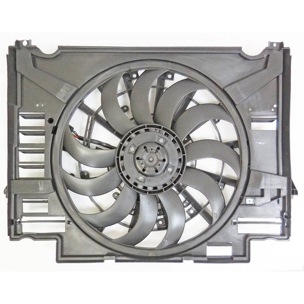 Radiator And Condenser Fan Assembly With One Big Fan 2017-2019 Jaguar F-Pace & Land Rover Range Rover Velar