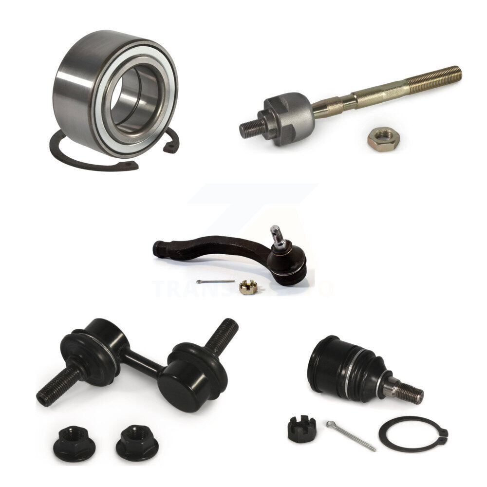 Bearing Lower Ball Joint Tie Rod & Link Front Left Kit (5Pc) For Honda Civic Si
