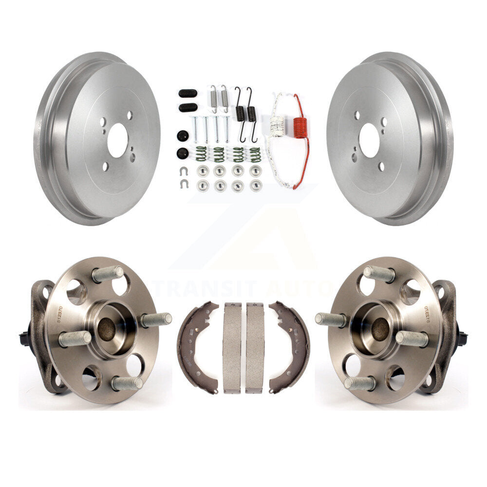 Brake Drum Shoe Hardware And Hub Bearing Rear Kit For Toyota Prius C Scion iQ