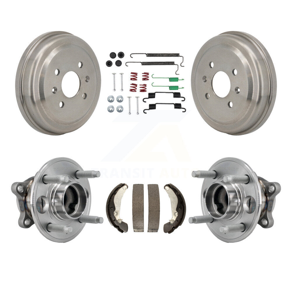 Brake Drum Shoe Hardware And Hub Bearing Rear Kit For 2016-2021 Chevrolet Spark