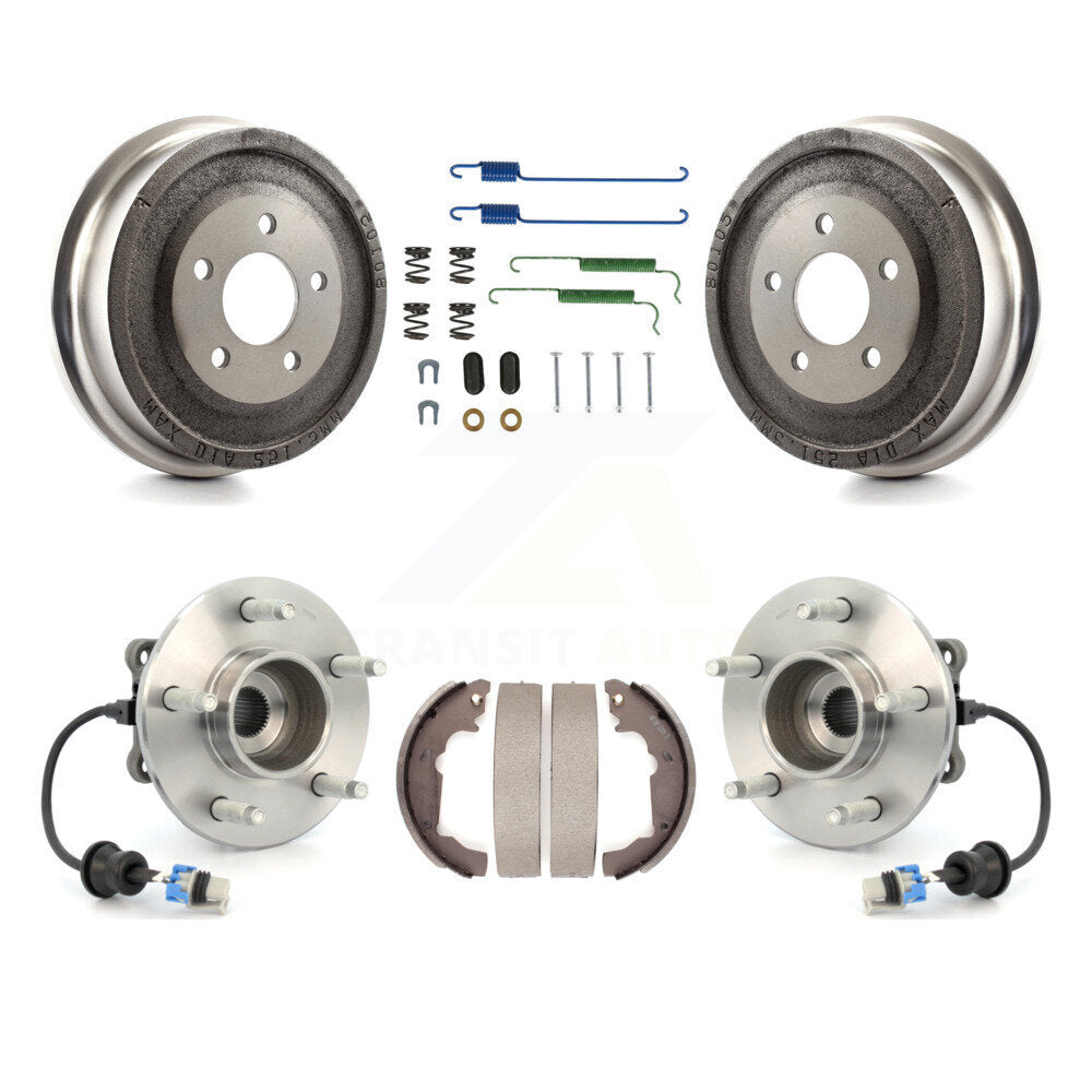 Brake Drum Shoe Hardware & Hub Bearing Rear Kit For Saturn Vue Chevrolet Equinox
