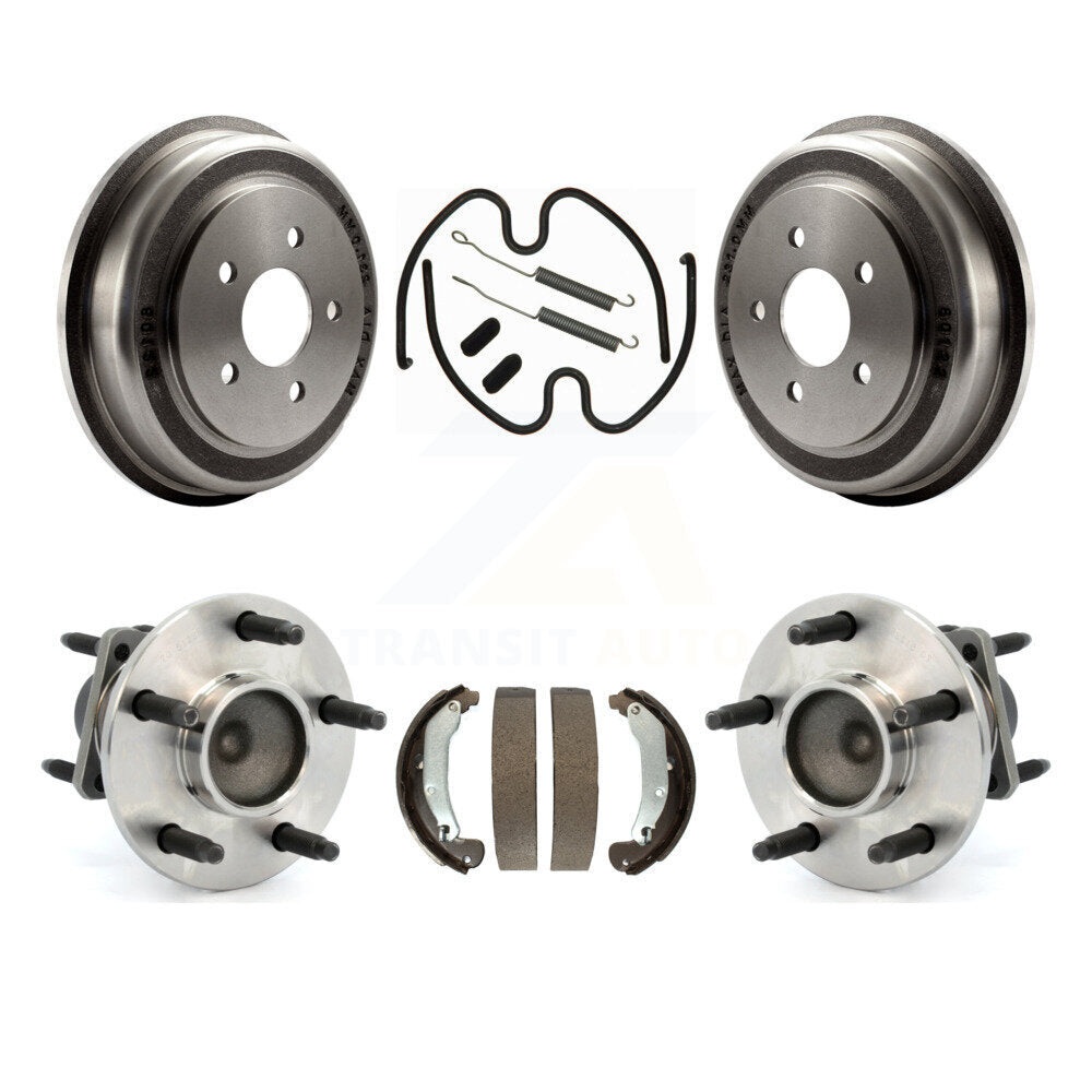 Brake Drum Shoe Hardware & Hub Bearing Rear Kit For Chevrolet Cobalt Pontiac G5