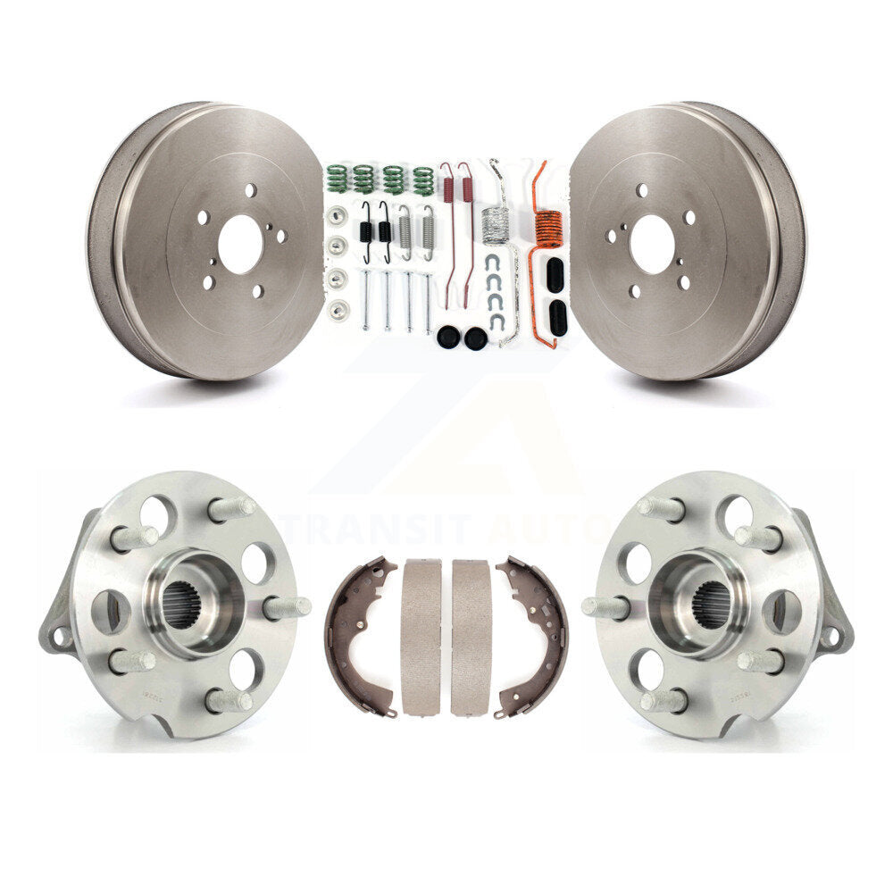 Brake Drum Shoe Hardware & Hub Bearing Rear Kit For 2004-2010 Toyota Sienna AWD