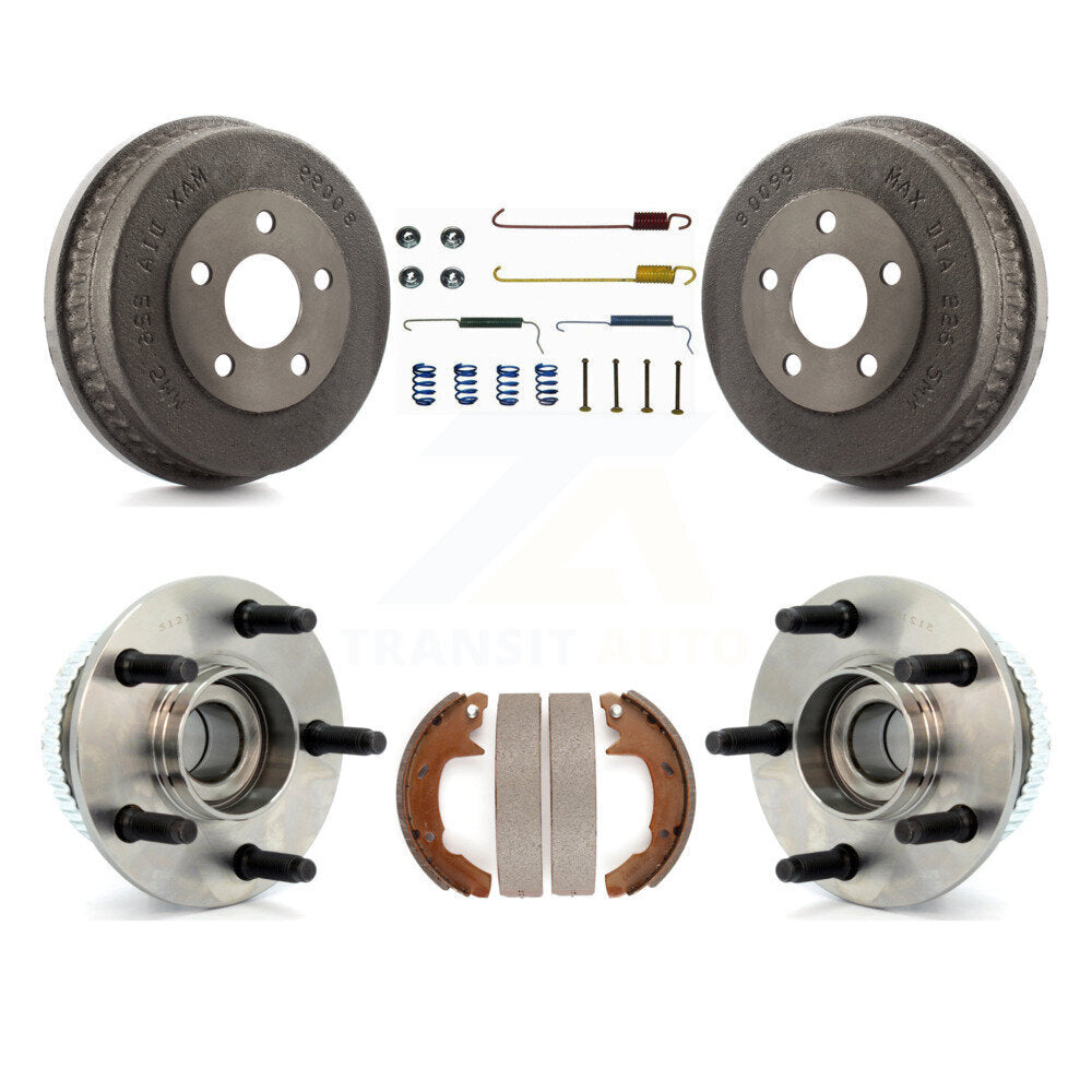 Brake Drum Shoe Hardware And Hub Bearing Assembly Rear Kit For Mercury Sable