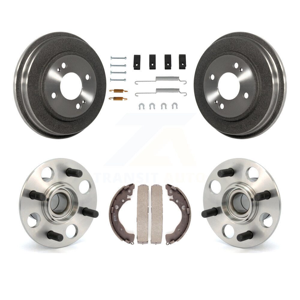 Brake Drum Shoe Hardware And Hub Bearing Rear Kit For 2010-2014 Honda Insight