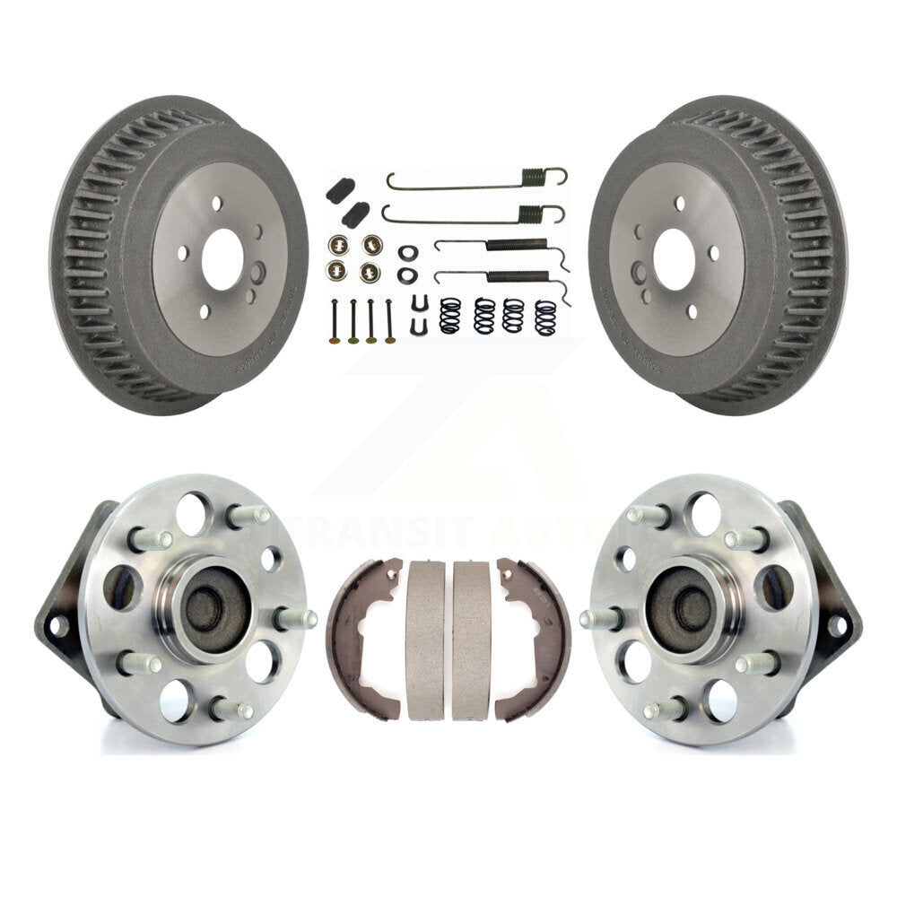 Brake Drum Shoe Hardware And Hub Bearing Rear Kit For 1998-2003 Toyota Sienna