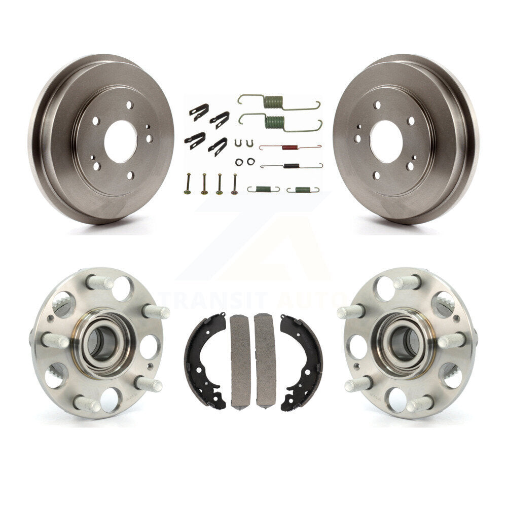 Brake Drum Shoe Hardware And Hub Bearing Assembly Rear Kit For Honda Accord