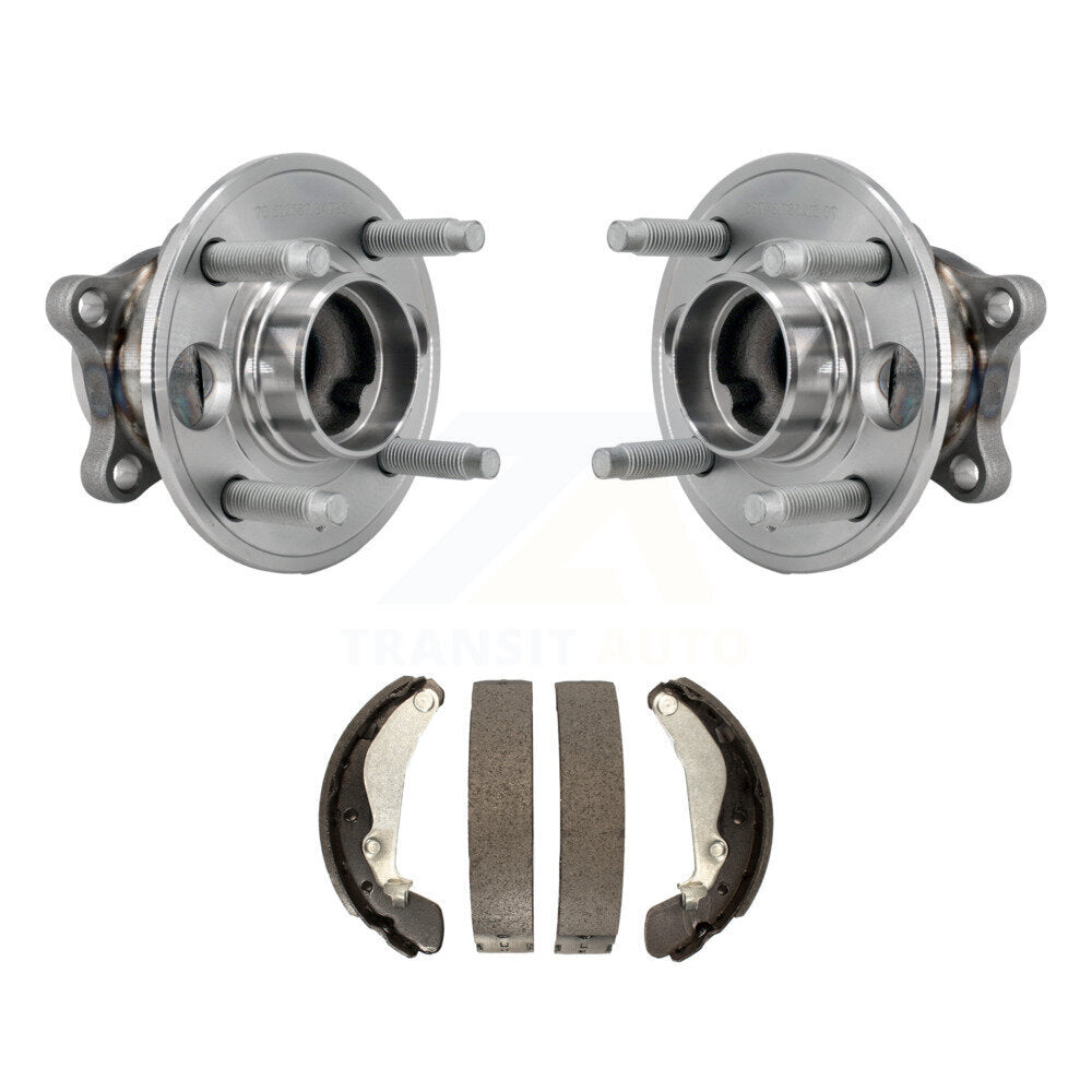 Brake Drum Shoes And Hub Bearing Assembly Rear Kit For 2016-2021 Chevrolet Spark