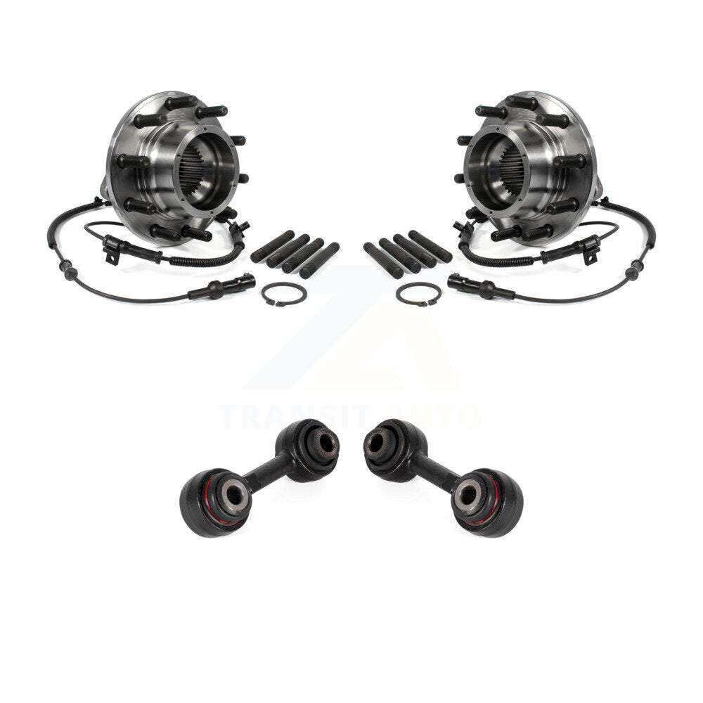 Hub Bearing Assembly And Link Front Kit For Ford F-550 Super Duty F-450 4 X