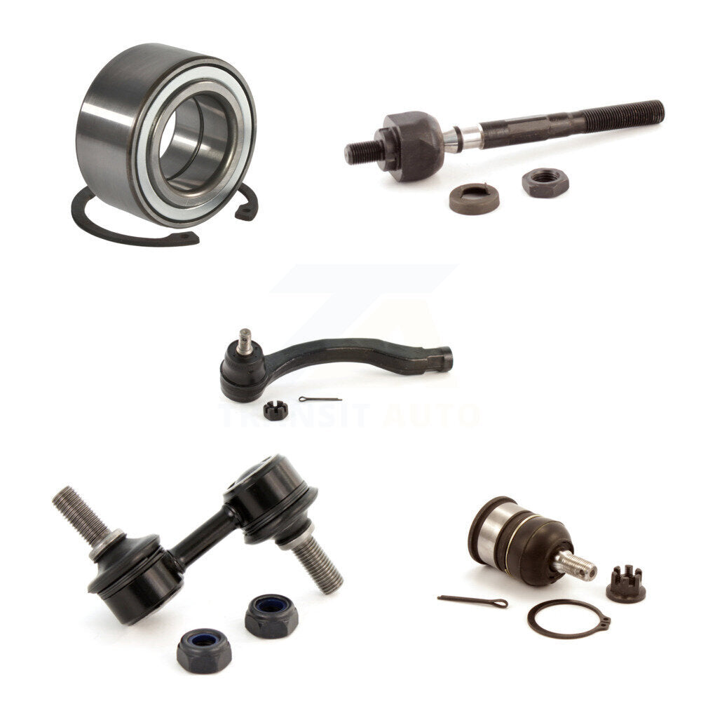 Bearing Lower Ball Joint Tie Rod & Link Front Right Kit (5Pc) For Honda Civic Si
