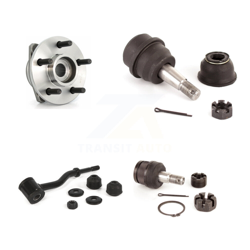Hub Bearing Upper Lower Ball Joint And Sway Bar Link Front Kit For Jeep Cherokee