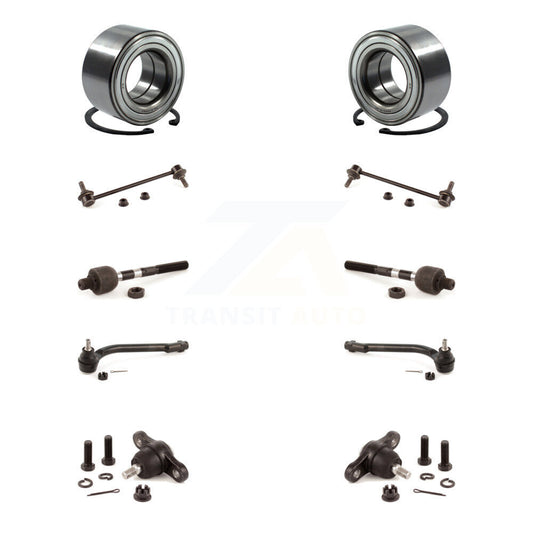 Bearing Lower Ball Joint Outer Inner Tie Rod & Link Front Kit (10Pc) For Hyundai