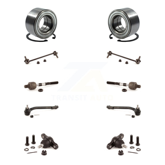 Bearing Lower Ball Joint Outer Inner Tie Rod Link Front Kit (10Pc) For Kia Forte