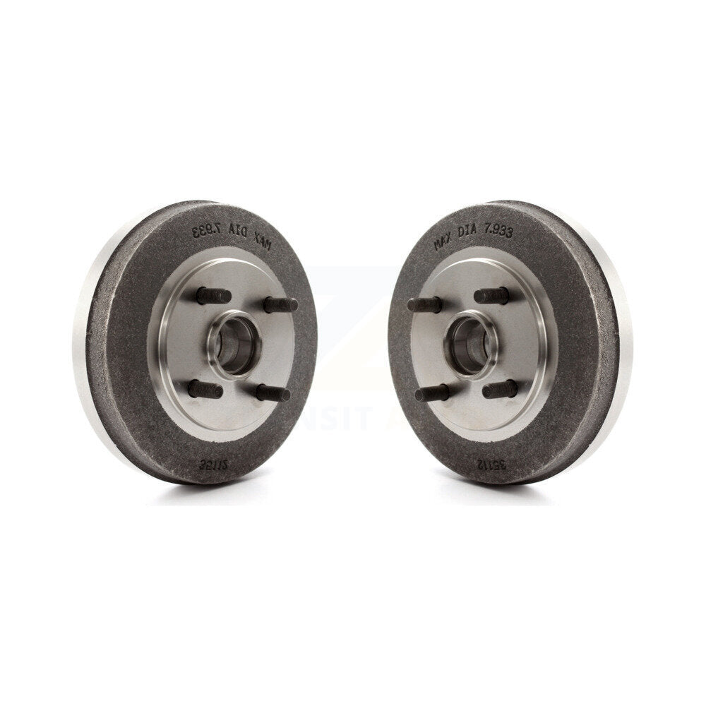 Brake Drums Rear Pair For 2003-2005 Kia Rio Non-ABS