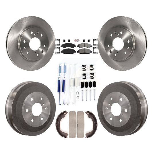 Disc Brake Rotor Semi-Metallic Pad Drum Front Rear Kit (7Pc) For GMC Sierra 1500