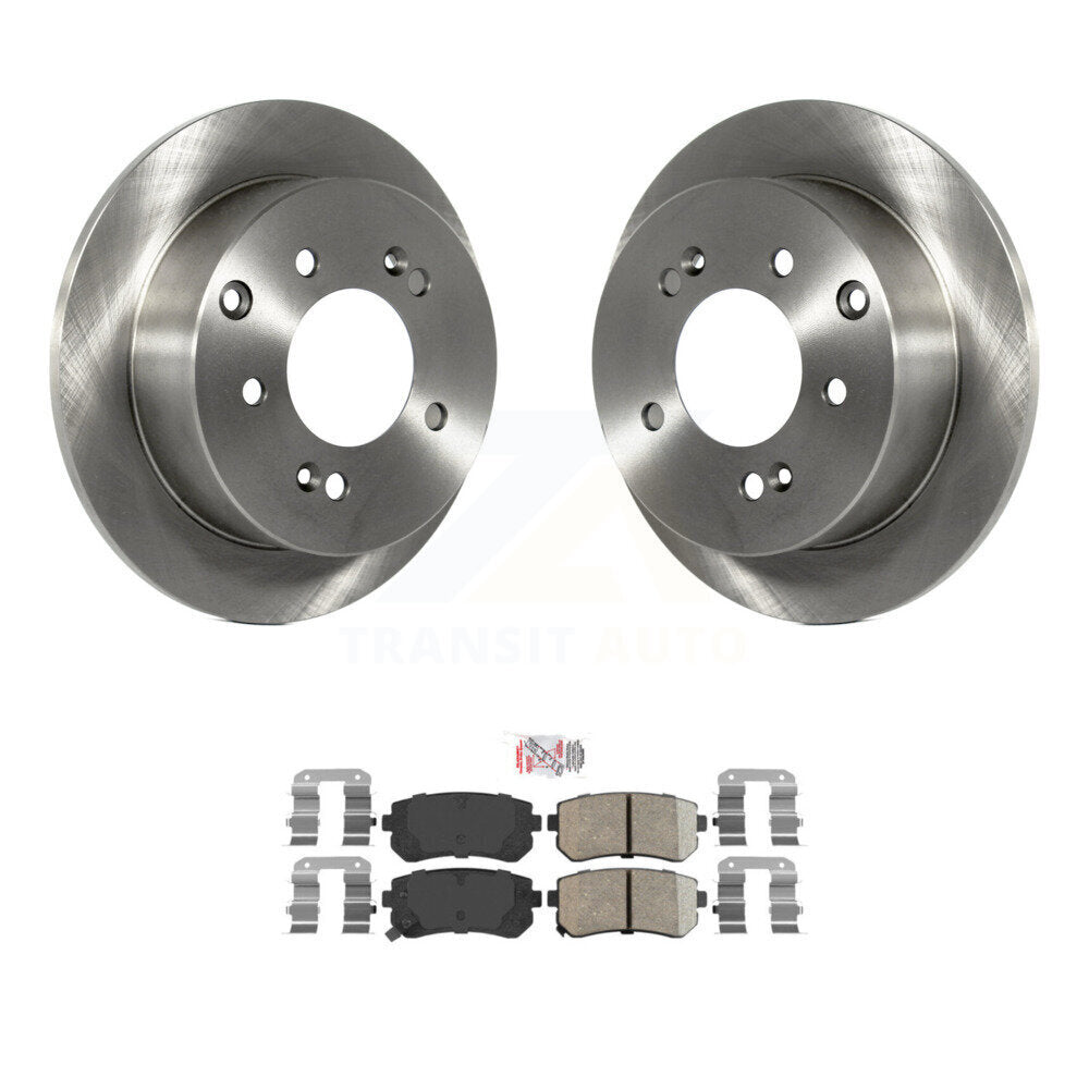 Disc Brake Rotors And Ceramic Pads Rear Kit For Kia Forte Koup Forte5