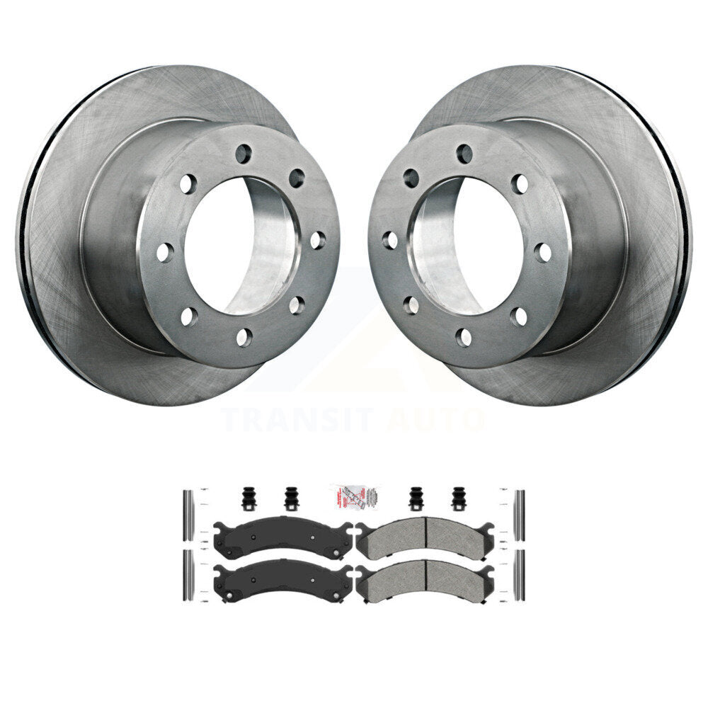 Brake Rotor & Semi-Metallic Pad Rear Kit For Chevrolet GMC Silverado 3500 Sierra