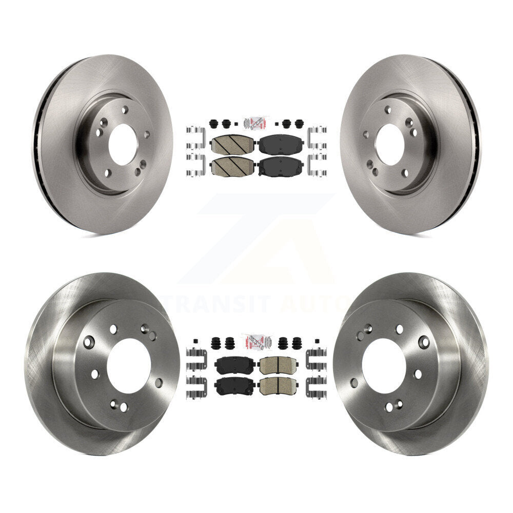 Ceramic Pads And Disc Brake Rotors Front Rear Kit For Kia Forte Koup Forte5