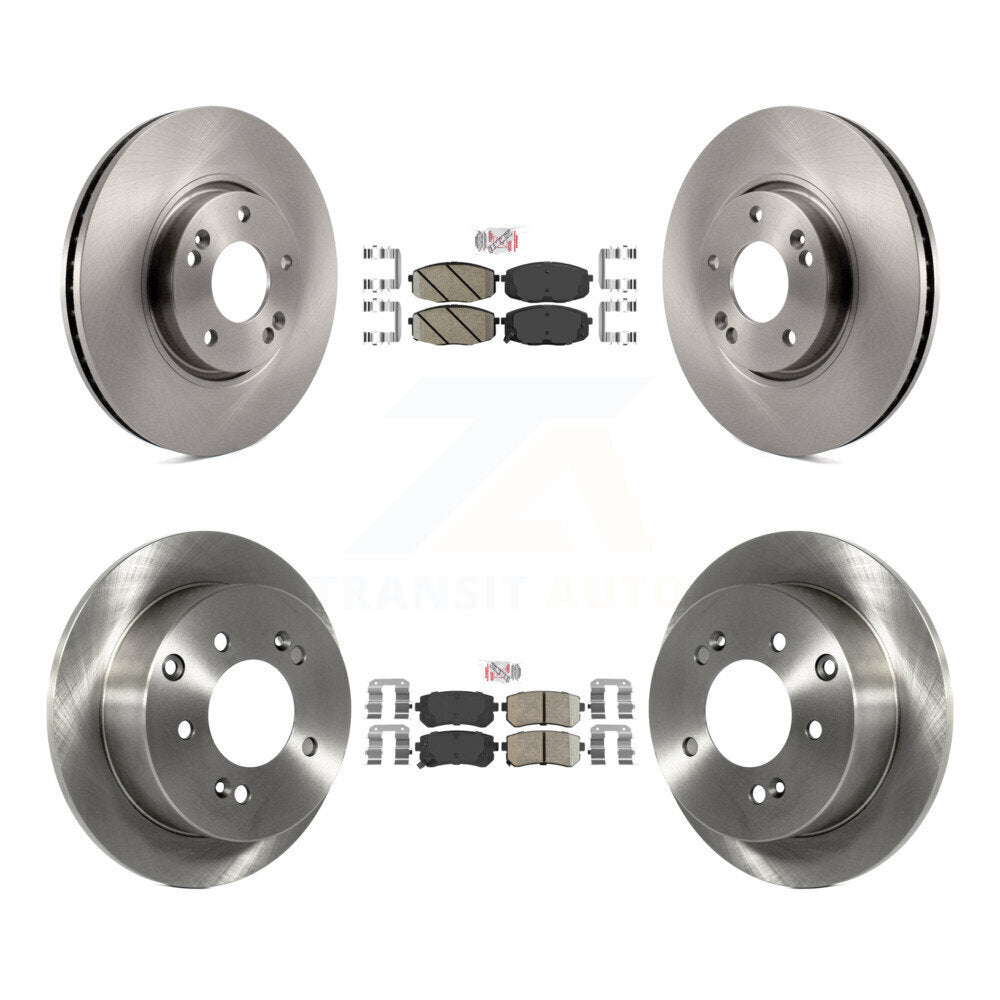 Ceramic Pads And Disc Brake Rotors Front Rear Kit For Kia Forte Koup Forte5