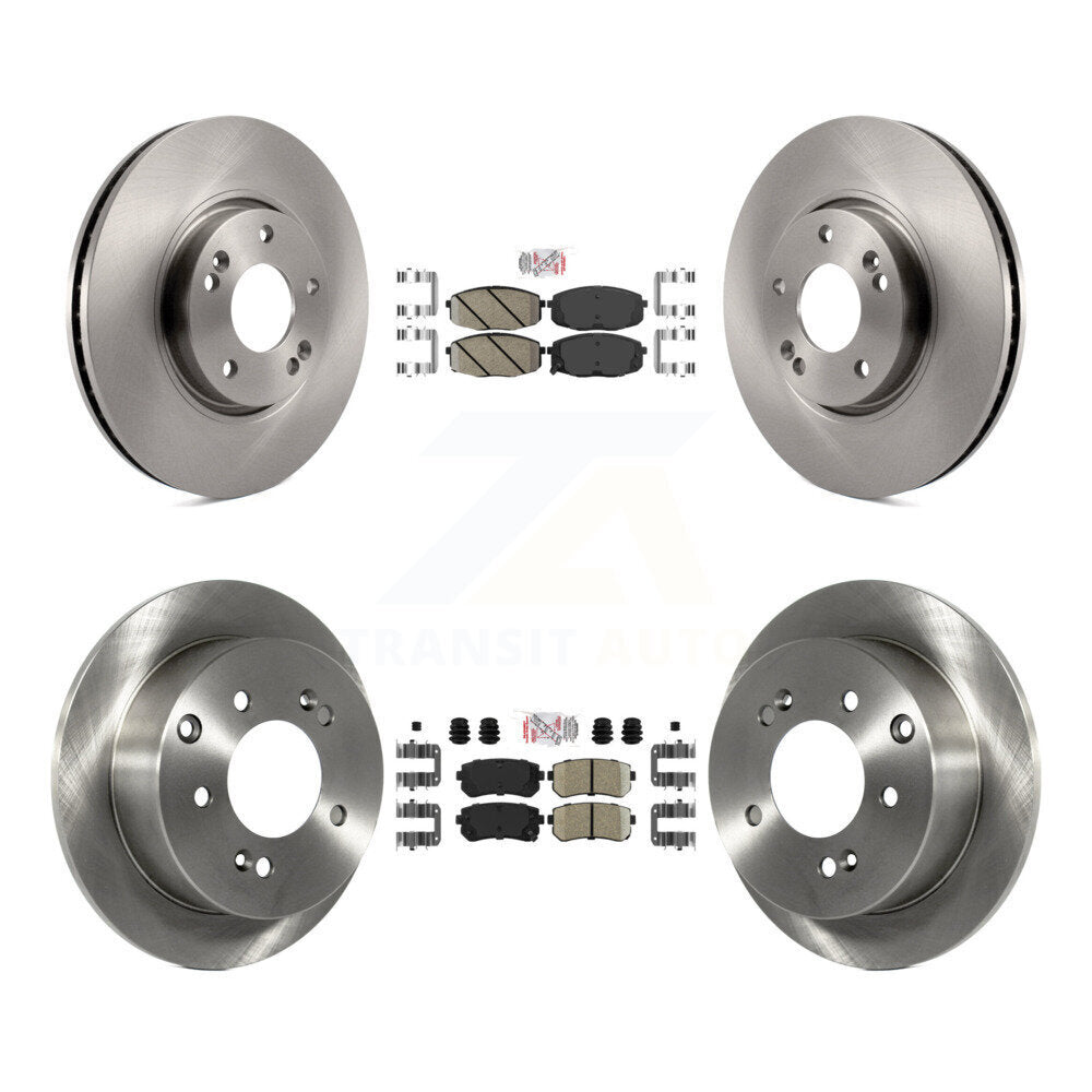 Ceramic Pads And Disc Brake Rotors Front Rear Kit For Kia Forte Koup Forte5