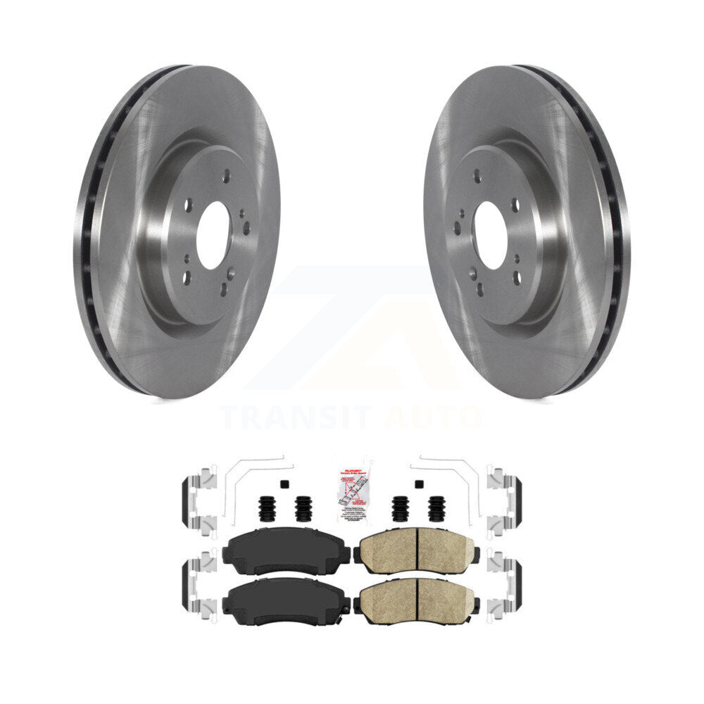 Disc Brake Rotors And Ceramic Pads Front Kit For 2019-2023 Acura RDX