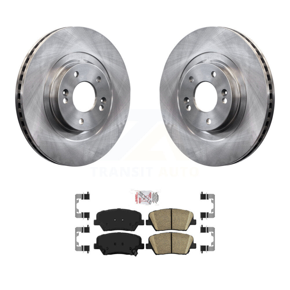 Disc Brake Rotors & Ceramic Pad Front Kit For Hyundai Santa Fe Sport Kia Sorento