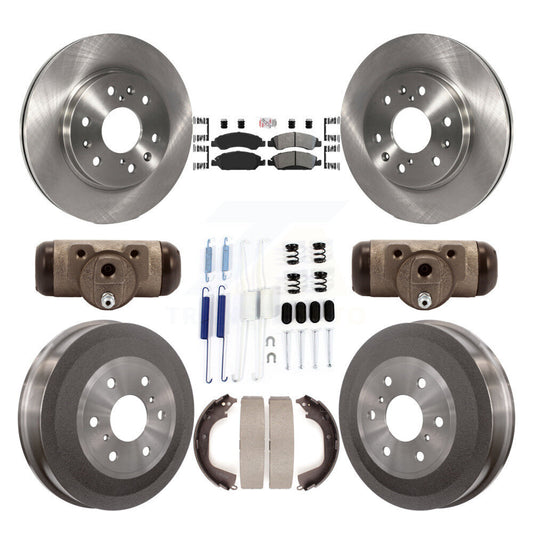 Disc Brake Rotor Semi-Metallic Pad Drum Front Rear Kit (9Pc) For GMC Sierra 1500
