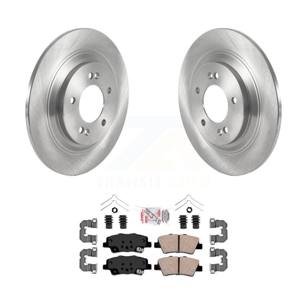 Brake Rotor And Ceramic Pad Rear Kit For Kia Cadenza With Electric Parking