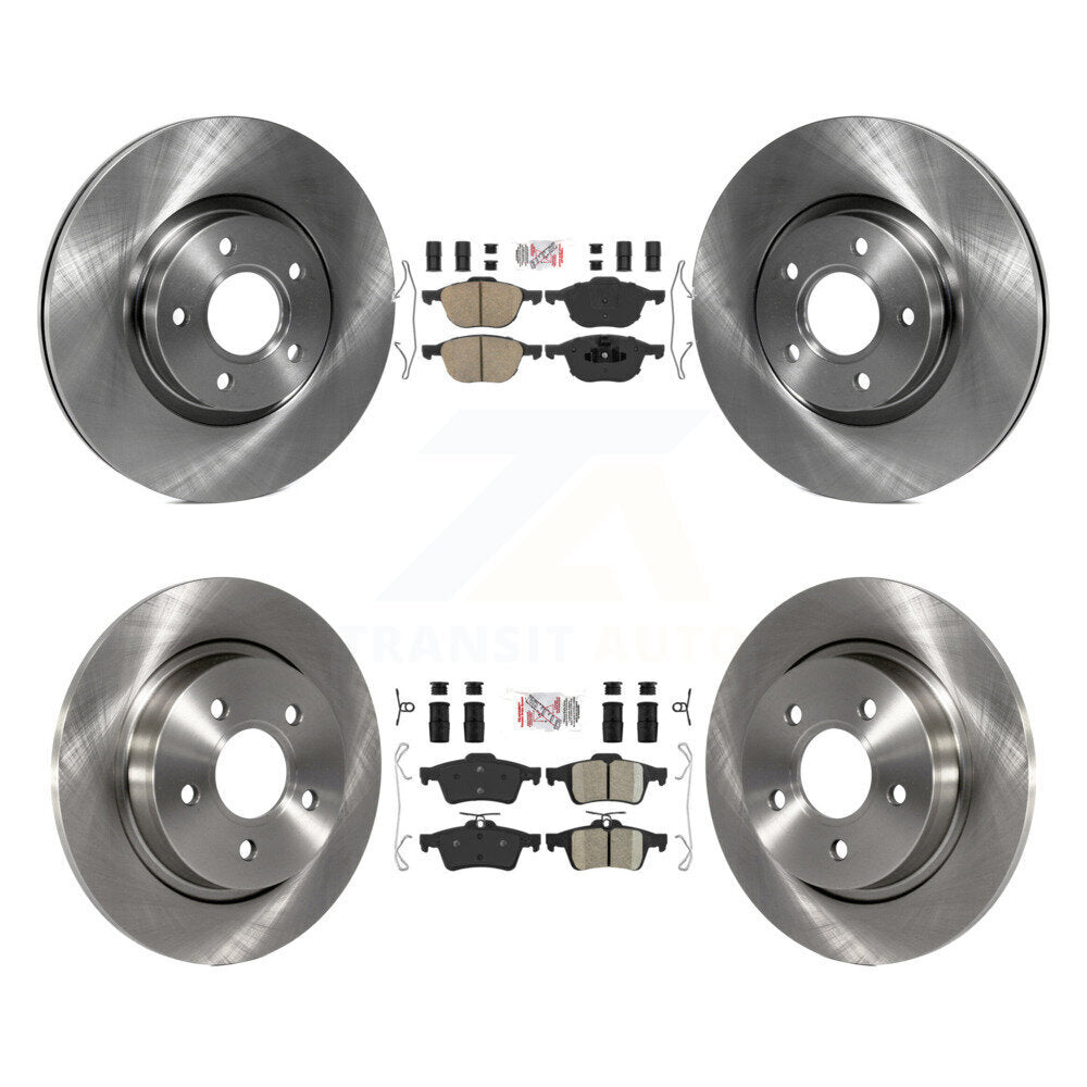 Ceramic Pads And Disc Brake Rotors Front Rear Kit For Volvo S40 C30 V50 C70