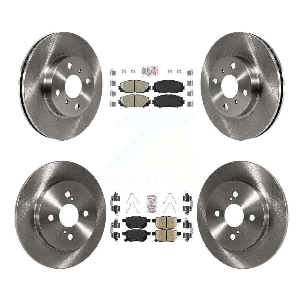 Ceramic Pads And Disc Brake Rotors Front Rear Kit For Toyota Yaris