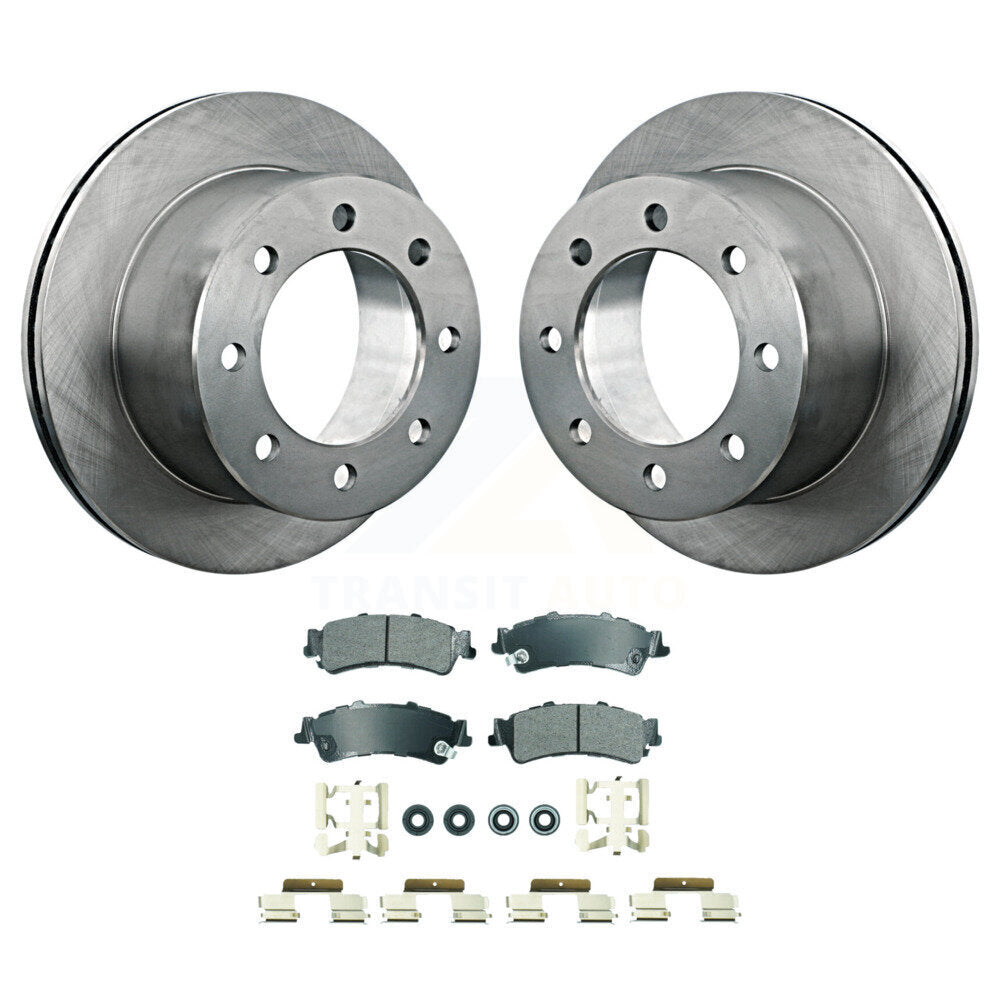 Brake Rotor & Semi-Metallic Pad Rear Kit For GMC Sierra 3500 Chevrolet Silverado