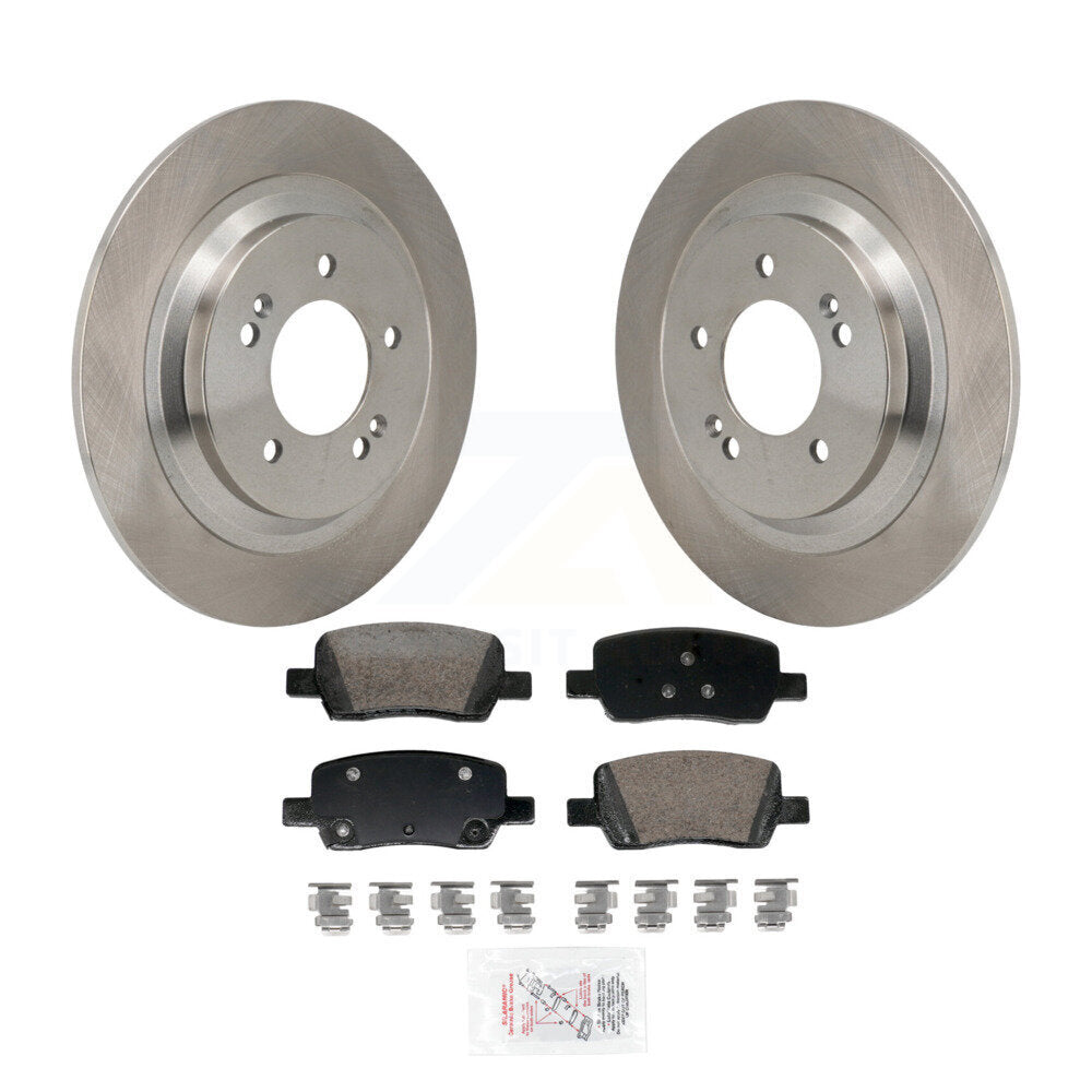 Brake Rotor & Ceramic Pad Rear Kit For 2022-2023 Kia Carnival Hyundai Santa Cruz