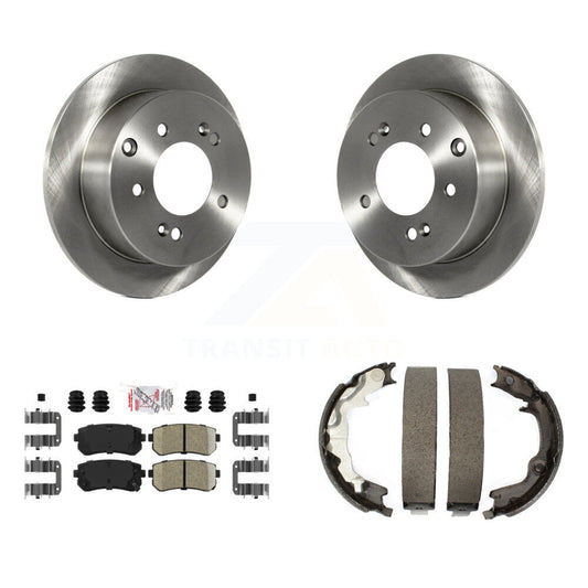 Disc Rotors Ceramic Pads And Parking Shoes Rear Kit For 2010-2013 Kia Forte Koup