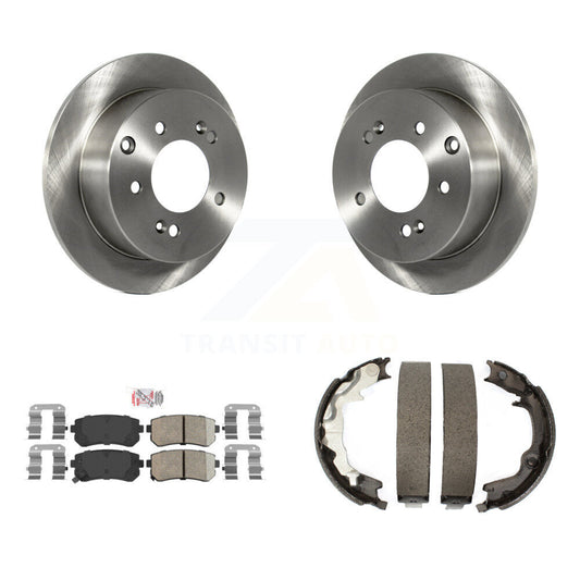Disc Rotors Ceramic Pads And Parking Shoes Rear Kit For 2010-2013 Kia Forte Koup