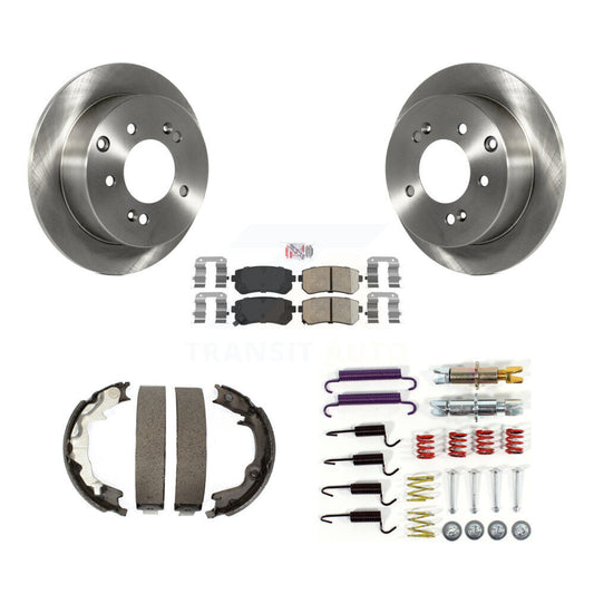 Disc Rotors Ceramic Pads Parking Shoes And Hardware Rear Kit For Kia Forte Koup
