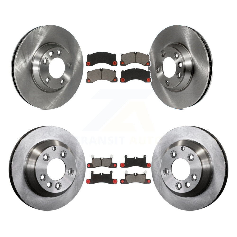 Disc Brake Rotors And Ceramic Pads Front Rear Kit (6Pc) For Porsche Cayenne